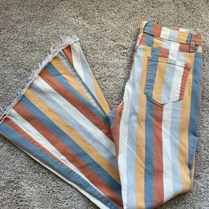 Striped Flare & Wide Leg Jeans